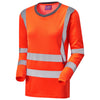 LEO TL05 Lydford - Hi-Vis Ecoviz Comfort Womens Sleeved T-Shirt — Orange