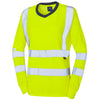 LEO TL05 Lydford - Hi-Vis Ecoviz Comfort Womens Sleeved T-Shirt — Yellow