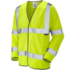LEO S04 Fremington - Hi-Vis Ecoviz Mesh Sleeved Waistcoat — Yellow
