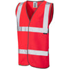 LEO W01 Tarka - Hi-Vis Ecoviz Waistcoat — Red