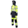 LEO CVL03 Honeychurch - Hi-Vis Ecoviz 10KX Performance+ Womens Breathable Coverall — Yellow/Navy