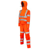 LEO CVL03 Honeychurch - Hi-Vis Ecoviz 10KX Performance+ Womens Breathable Coverall — Orange