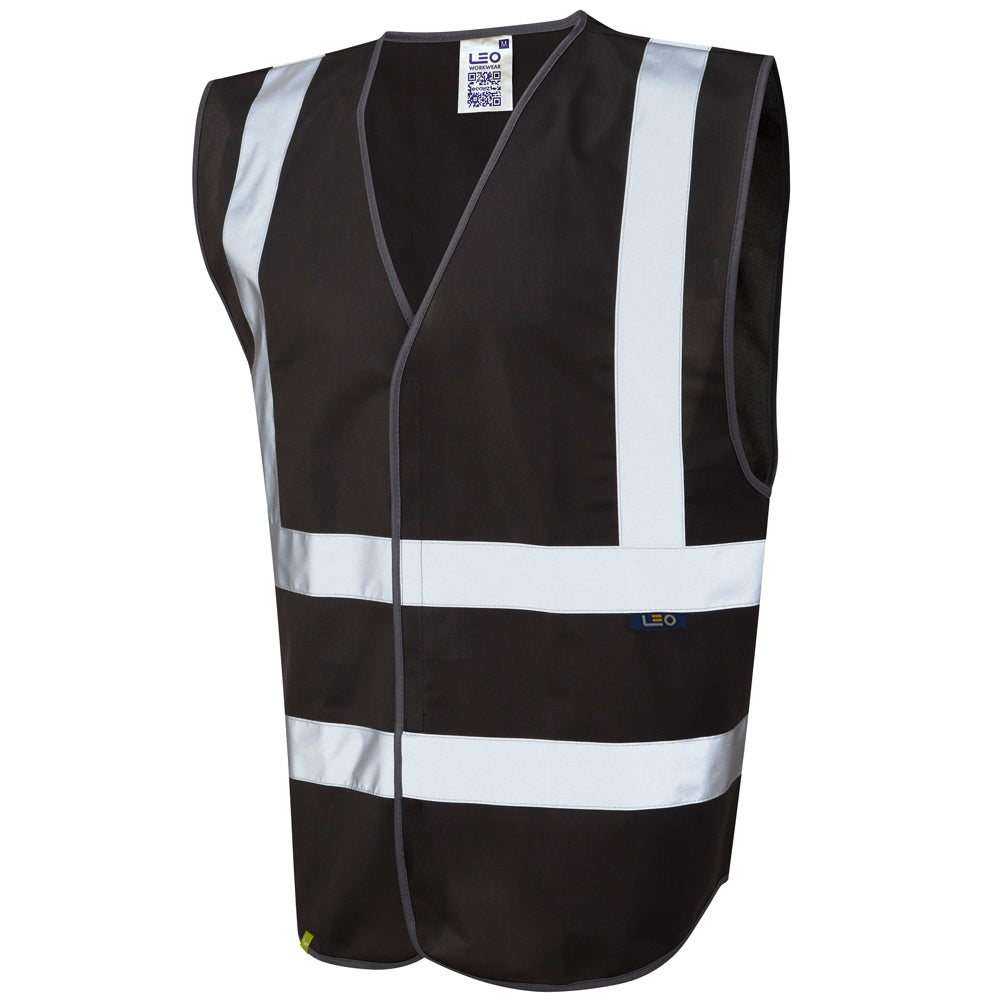 LEO W05 Pilton - Ecoviz Reflective Waistcoat — Black