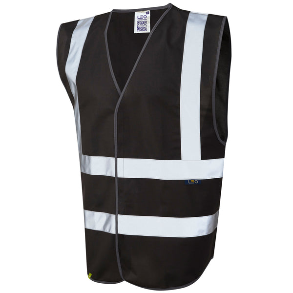 LEO W05 Pilton - Ecoviz Reflective Waistcoat — Black