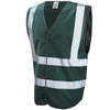 LEO W05 Pilton - Ecoviz Reflective Waistcoat — Bottle Green