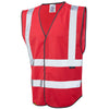 LEO W05 Pilton - Ecoviz Reflective Waistcoat — Red