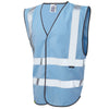 LEO W05 Pilton - Ecoviz Reflective Waistcoat — Sky Blue
