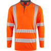 LEO T13 Watermouth - Hi-Vis Ecoviz Sleeved T-Shirt — Orange