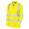 LEO PL08 Pollyfield - Hi-Vis Ecoviz Womens Sleeved Polo Shirt — Yellow