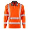 LEO P13 Georgeham - Hi-Vis Ecoviz COOLMAX High Performance Sleeved Polo Shirt — Orange