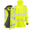 LEO A04/BW01 Clovelly + Torrington - Hi-Vis Ecoviz 15K 3-in-1 Anorak and Bodywarmer — Yellow
