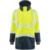 LEO A04 Clovelly - Hi-Vis Ecoviz 15K Performance+ Breathable Anorak — Yellow/Navy