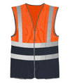 Orbit HVW03TT - Hi-Vis Two Tone Waistcoat — Orange/Navy
