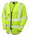 LEO S12 Wrafton - Hi-Vis Ecoviz Superior Waistcoat — Yellow