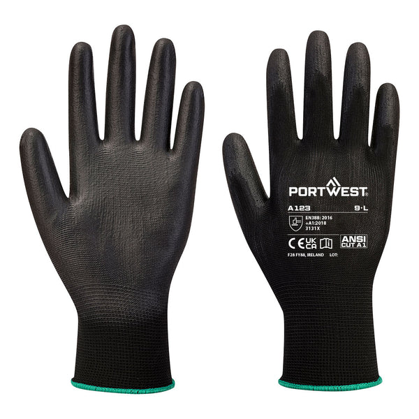 Portwest A123 - PU Palm Glove Latex Free - Full Carton (144 pairs)