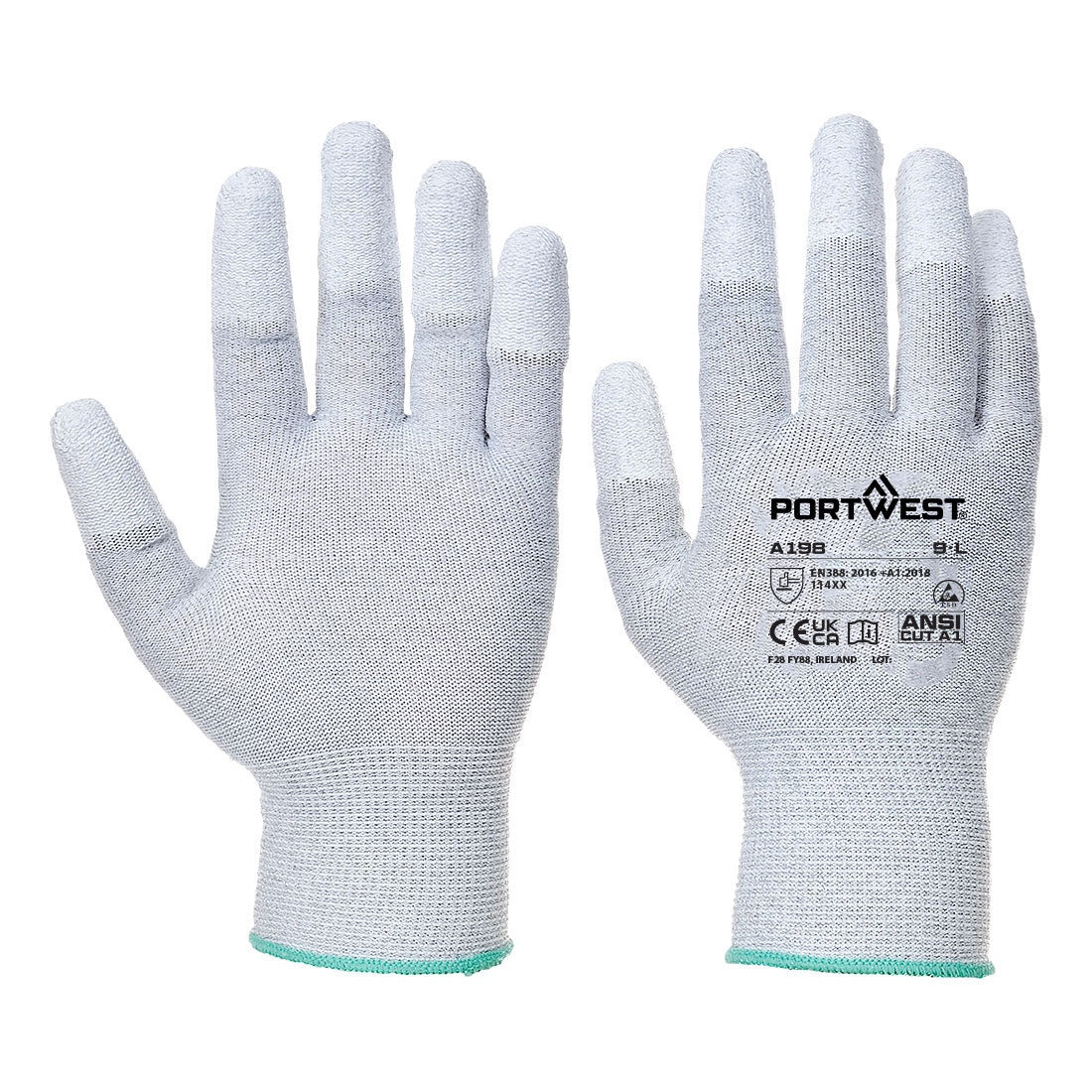 Portwest A198 - Antistatic PU Fingertip Glove