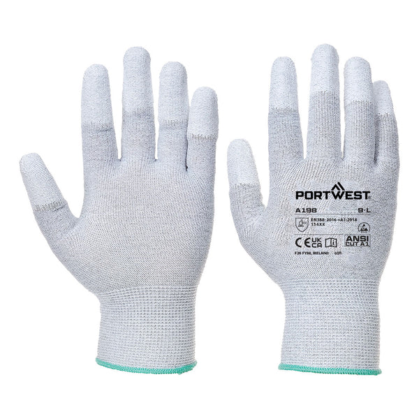Portwest A198 - Antistatic PU Fingertip Glove