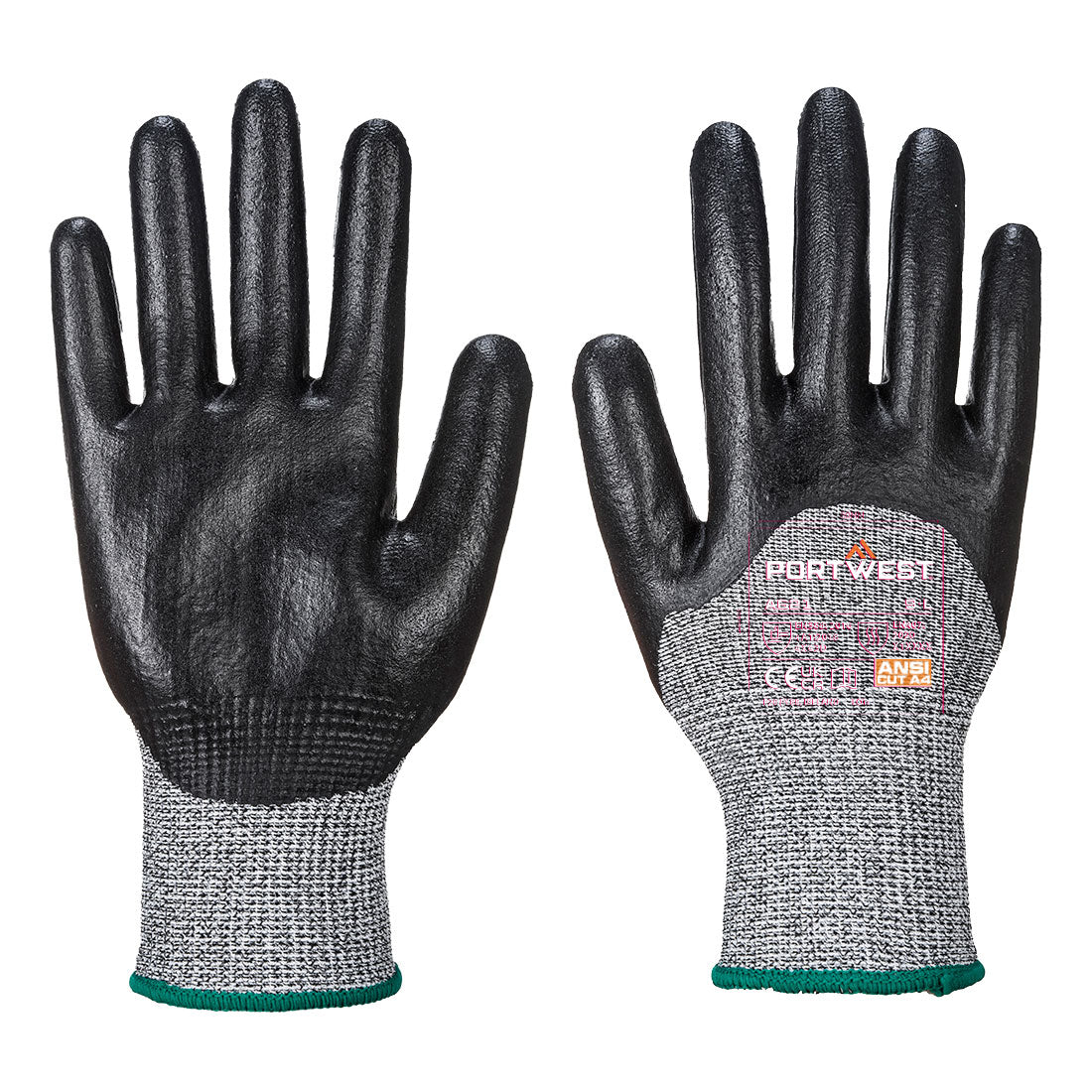Portwest A621 - Cut 3/4 Nitrile Foam Glove