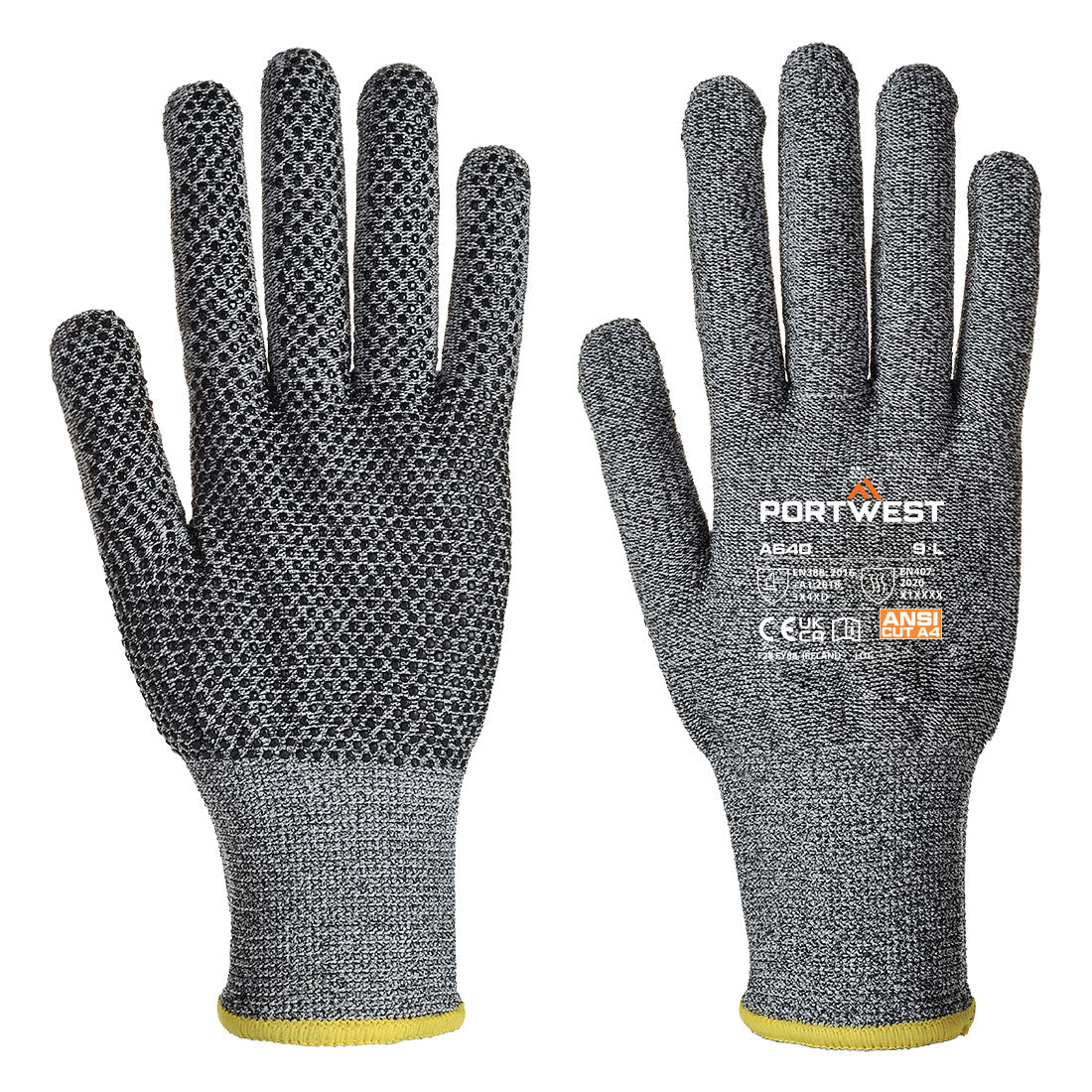 Portwest A640 - Cut D13 PVC Dot Glove