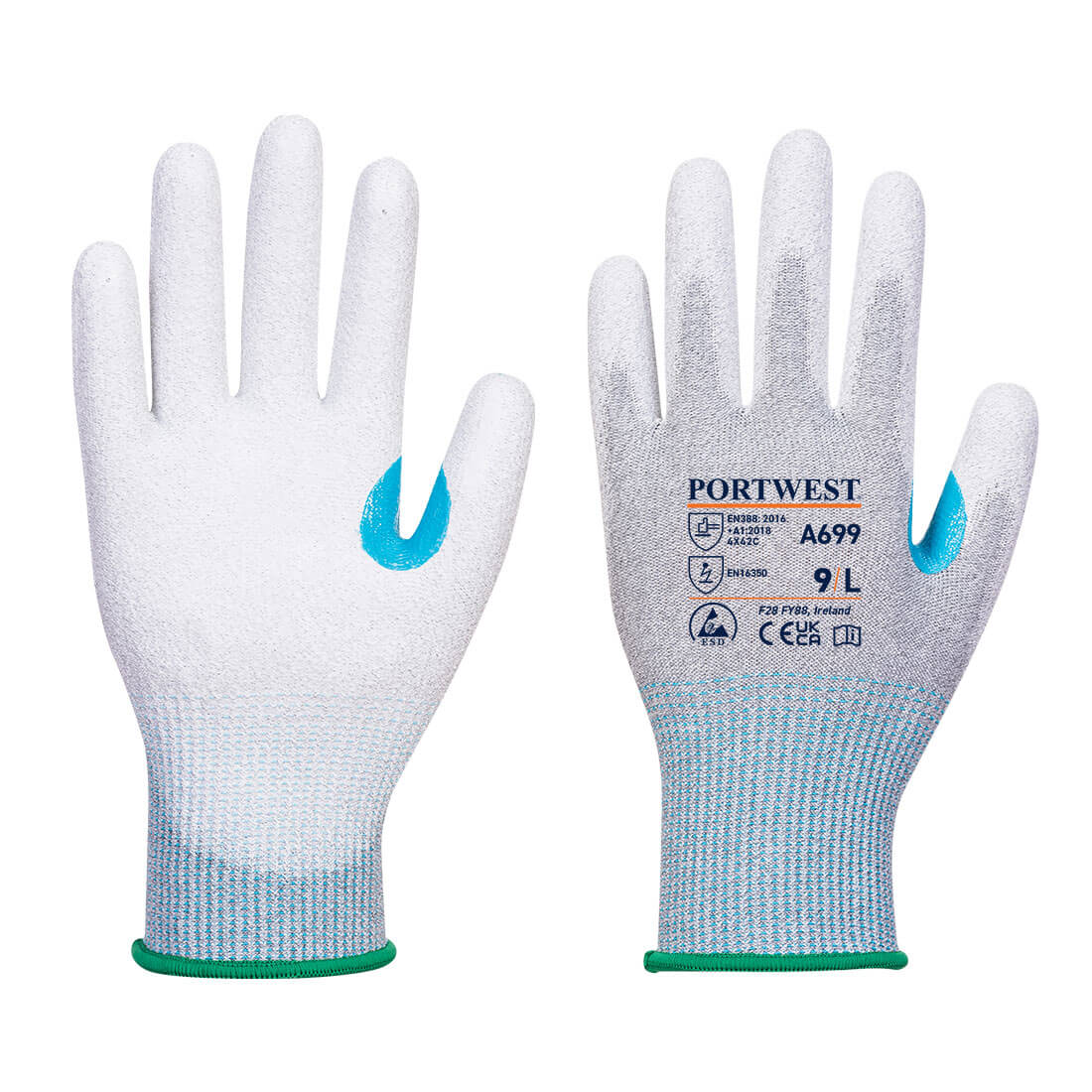 Portwest A699 - MR13 ESD PU Palm Glove (Pk12)
