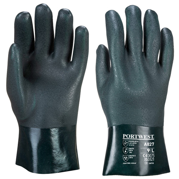 Portwest A827 - Double Dipped PVC Gauntlet 27cm