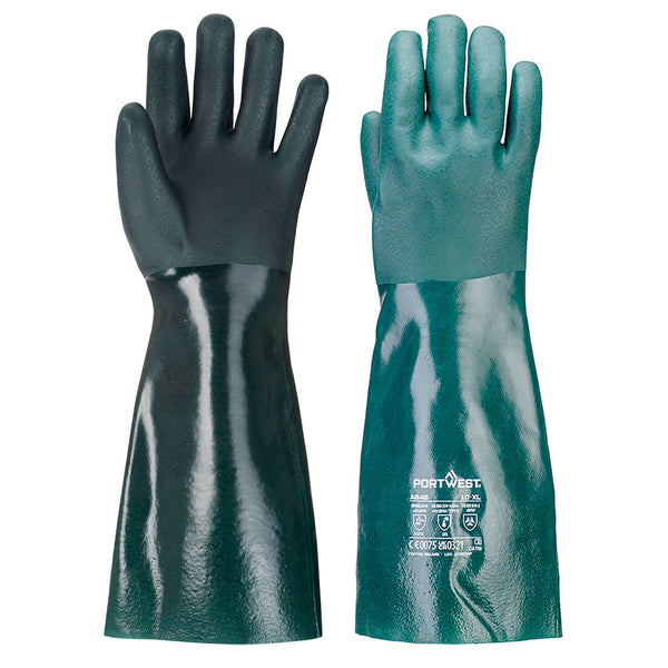 Portwest A845 - Double Dipped PVC Gauntlet 45cm