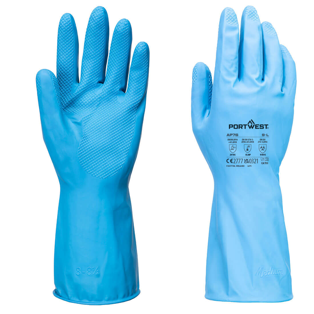 Portwest AP76 - FD Chemical B Latex Light Gauntlet (Pk12)