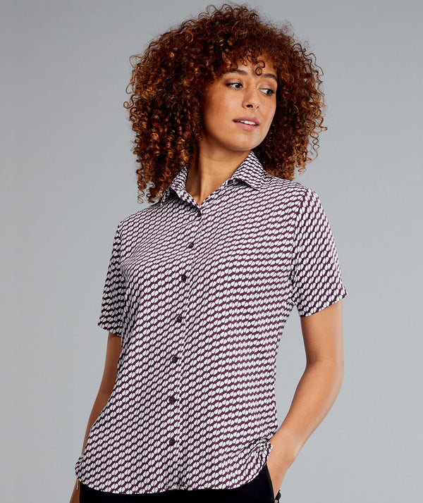Disley Ava — Aubergine Petals — Short Sleeve