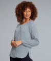 Disley Catriona — Navy Leaves — Long Sleeve