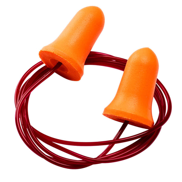 Portwest EP09 - Bell Comfort PU Foam Ear Plugs Corded (200 Pairs) SNR37