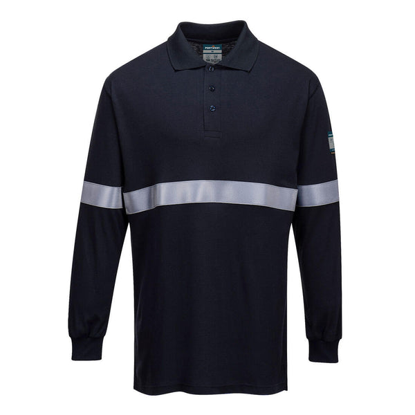 Portwest FR03 - Flame Resistant Anti-Static Long Sleeve Polo