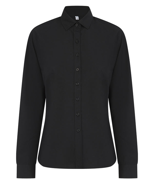 Henbury HB583 Women’s long sleeve ‘cotton-feel’ Coolplus® shirt