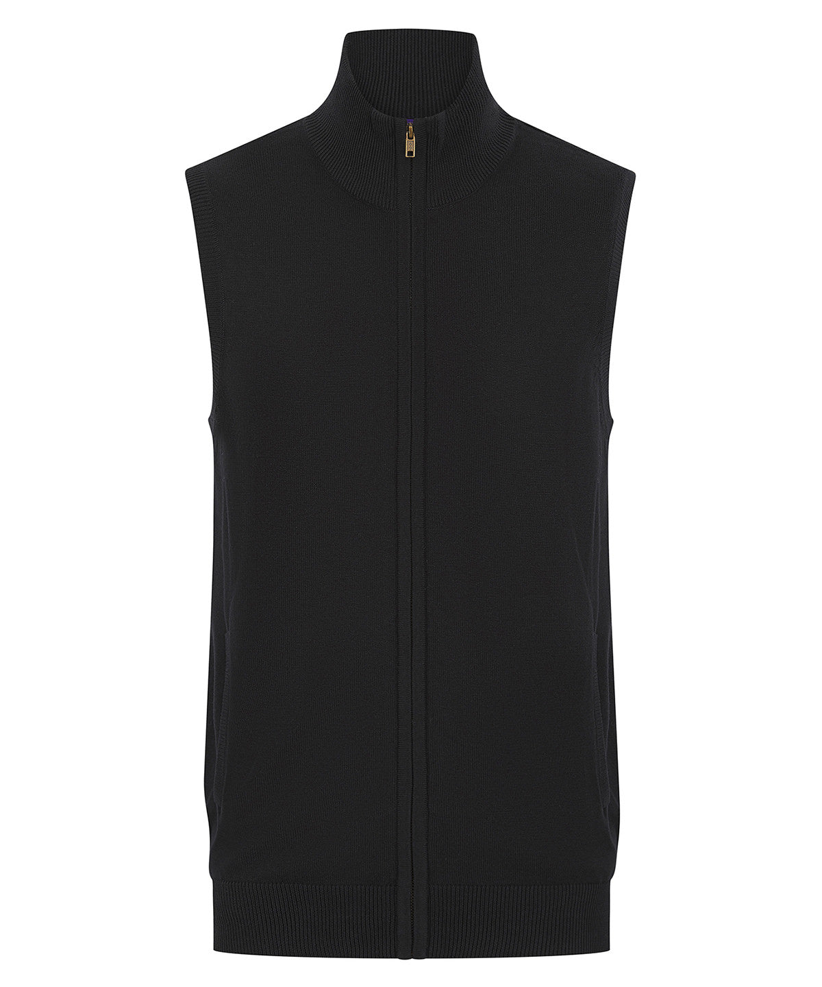 Henbury HB711 Sleeveless zip-through jumper