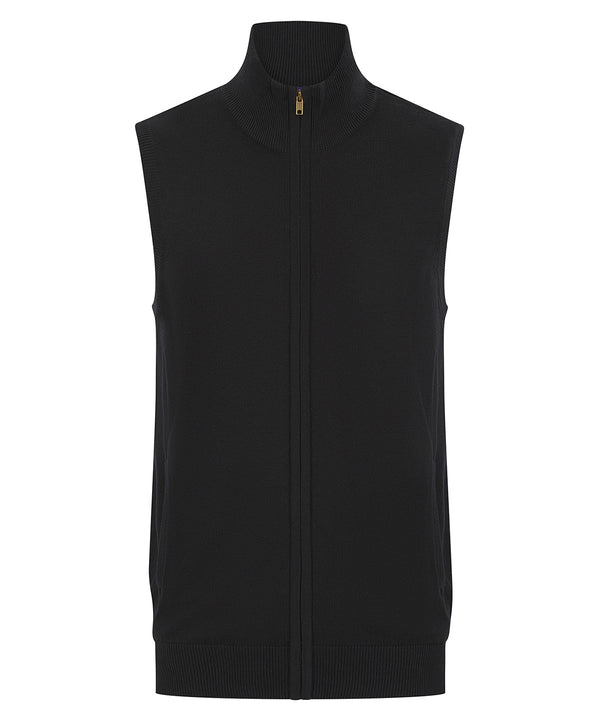 Henbury HB711 Sleeveless zip-through jumper