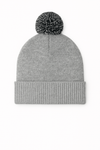Uneek UC413 - Pom Pom Beanie – Heather Grey/Black