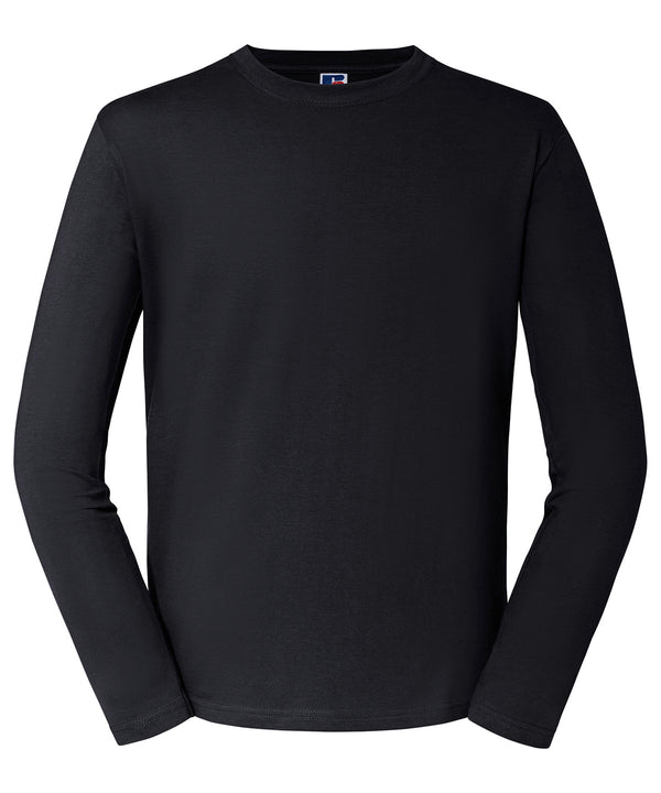 Russell J180L Classic long sleeve T — Black