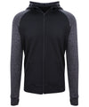 AWDis JC057 Cool contrast zoodie - Black/Black Slate Melange