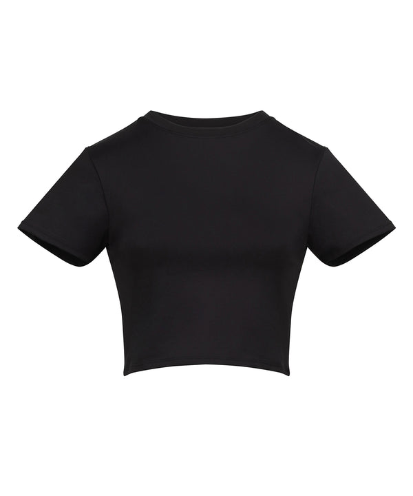 AWDis JC215 Women’s recycled cropped T - Jet Black*
