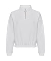 AWDis JH037 Women's cropped ¼-zip sweat - Arctic White