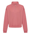 AWDis JH037 Women's cropped ¼-zip sweat - Dusty Rose