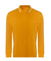 AWDis JP103 Long sleeve tipped 100 polo - Mustard/White