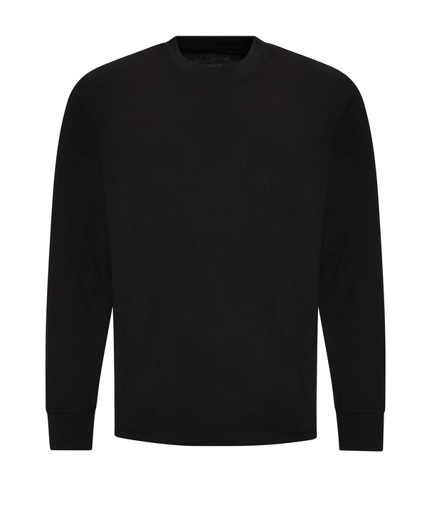 AWDis JT019 Oversize 100 long sleeve T - Deep Black