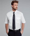 Disley Mens Premium Pilot — White — Short Sleeve