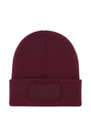 Uneek UC411 - Rectangular Patch Beanie – Maroon
