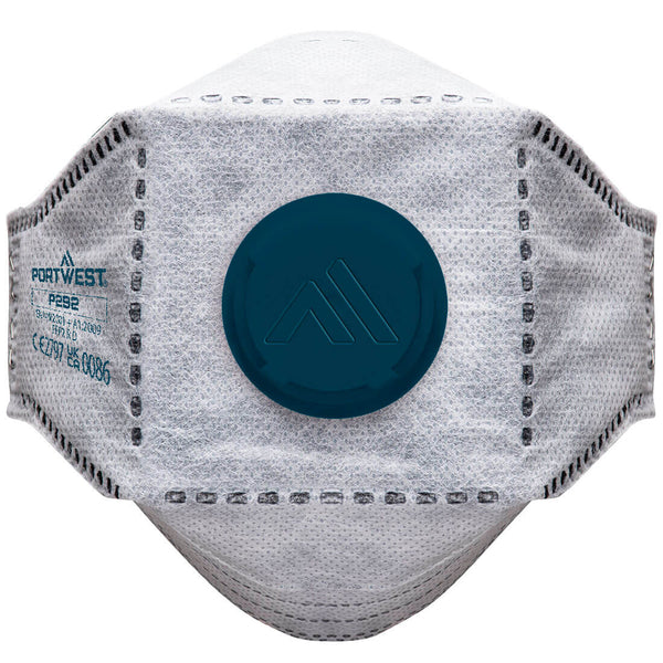 Portwest P292 - EAGLE FFP2 Valved Carbon Fold Flat Respirator (Pk10)