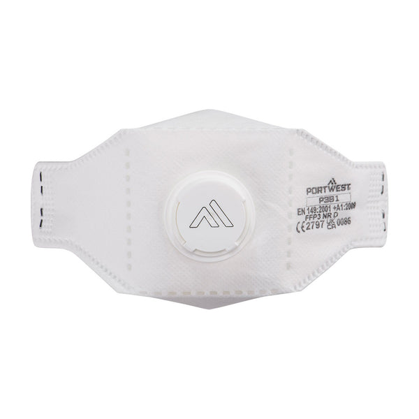 Portwest P391 - EAGLE FFP3 Valved Dolomite Fold Flat Respirator (Pk10)