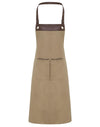 Premier PR123 - Espresso Bib Apron — Khaki / Brown
