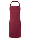 PREMIER PR150 - COLOURED BIB APRON — Burgundy