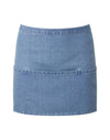 PREMIER PR155 - COLOURED 3-POCKET APRON — Blue Denim
