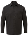 Premier PR200 - Long Sleeve Polin Shirt — Black
